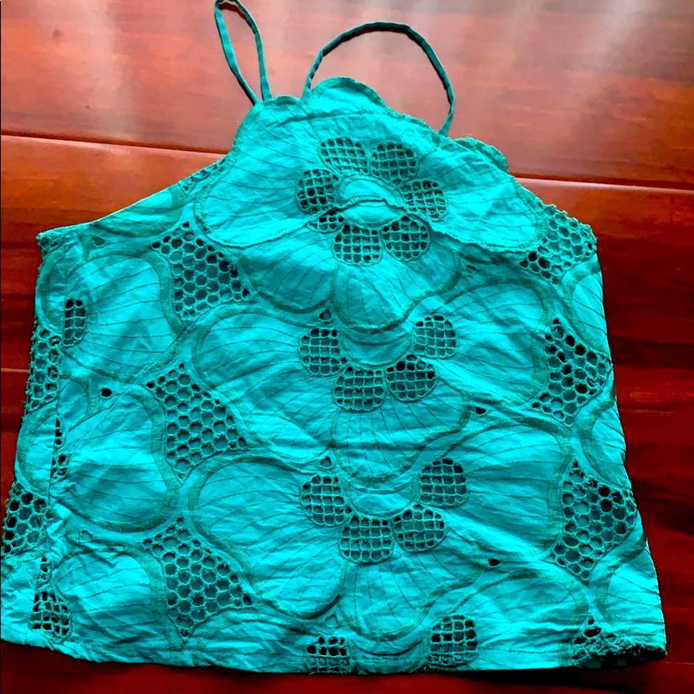 XXS Turquoise floral halter
